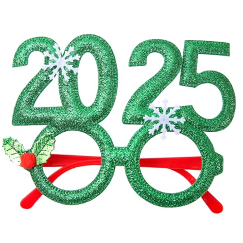 KINSPON 2025 Weihnachtsbrillenrahmen, Weihnachtsbrille 2025, Neujahrsparty-Brille für Kinder, Erwachsene, Weihnachtsfeier KINSPON 2025 Weihnachtsbrillenrahmen, Weihnachtsbrille 2025, Neujahrsparty-Brille für Kinder, Erwachsene, Weihnachtsfeier von KINSPON