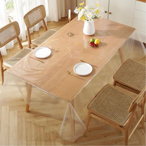 KIPIDA Tischdecke Transparent 0.18mm 140x220cm Durchsichtige Tischfolie Abwaschbar Quadratisch Tisch Schutzfolie PVC Tischdecke Meterware Dekoration für Outdoor Garten Home Wohnzimmertisch Restaurant KIPIDA Tischdecke Transparent 0.18mm 140x220cm Durchsichtige Tischfolie Abwaschbar Quadratisch Tisch Schutzfolie PVC Tischdecke Meterware Dekoration für Outdoor Garten Home Wohnzimmertisch Restaurant von KIPIDA
