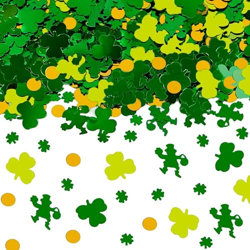 KIPTVO 30 g St. Patricks Day Dekorationen Konfetti, St. Patricks Day Zubehör Kleeblatt Pailletten Konfetti, Kleeblätter Tischkonfetti Kleeblatt Pailletten St. Patrick's Day, St. Patrick irische KIPTVO 30 g St. Patricks Day Dekorationen Konfetti, St. Patricks Day Zubehör Kleeblatt Pailletten Konfetti, Kleeblätter Tischkonfetti Kleeblatt Pailletten St. Patrick's Day, St. Patrick irische von KIPTVO