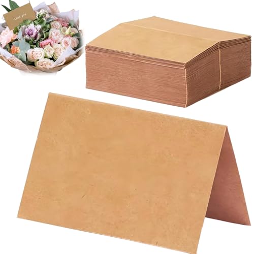 120 Stück Tischkarten Kraftpapier, Braun Platzkarten zum Selbst Beschriften, Blanko Unbedruckt Namensschilder Hochzeit, Platzkarten zum Selbstgestalten für Hochzeit, Geburtstag, Taufe uvm 120 Stück Tischkarten Kraftpapier, Braun Platzkarten zum Selbst Beschriften, Blanko Unbedruckt Namensschilder Hochzeit, Platzkarten zum Selbstgestalten für Hochzeit, Geburtstag, Taufe uvm von KIQAWEE