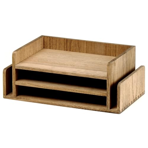 KIRIGEN Schreibtisch-Organisator aus Holz Ordner- und Briefablage für Ordner, Post und Dokumente 3-stufiger Büro-Organisator, Briefsortierer, Telefonhalter, Aktenablage aus Naturholz braun KIRIGEN Schreibtisch-Organisator aus Holz Ordner- und Briefablage für Ordner, Post und Dokumente 3-stufiger Büro-Organisator, Briefsortierer, Telefonhalter, Aktenablage aus Naturholz braun von KIRIGEN