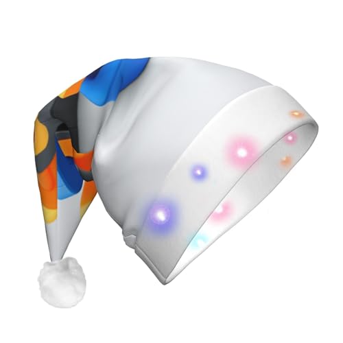 KIRROWE Isometrischer 3D-Weihnachtshut, leuchtend, lang, für Erwachsene, mit LED-Beleuchtung, fröhlicher Weihnachtshut für festliche Anlässe KIRROWE Isometrischer 3D-Weihnachtshut, leuchtend, lang, für Erwachsene, mit LED-Beleuchtung, fröhlicher Weihnachtshut für festliche Anlässe von KIRROWE