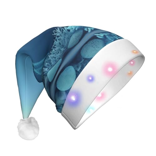 KIRROWE Underwater World Leuchtender Weihnachtshut mit Cartoon-Motiv, langer Weihnachtshut für Erwachsene mit LED-Beleuchtung, fröhlicher Weihnachtshut für festliche Anlässe KIRROWE Underwater World Leuchtender Weihnachtshut mit Cartoon-Motiv, langer Weihnachtshut für Erwachsene mit LED-Beleuchtung, fröhlicher Weihnachtshut für festliche Anlässe von KIRROWE