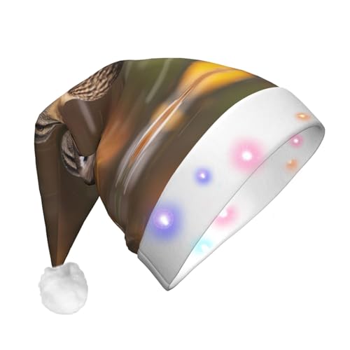 KIRROWE vjk9fpne Weihnachtshut, leuchtend, langer Weihnachtshut für Erwachsene mit LED-Beleuchtung, fröhlicher Weihnachtshut für festliche Anlässe KIRROWE vjk9fpne Weihnachtshut, leuchtend, langer Weihnachtshut für Erwachsene mit LED-Beleuchtung, fröhlicher Weihnachtshut für festliche Anlässe von KIRROWE