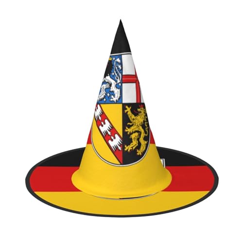 Saarflagge Halloween Hexenhut Hexenhut für Kinder und Frauen, ideal für Halloweenparty und Kostüme von KIRROWE