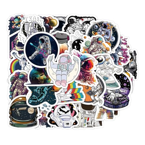 NASA Astronauten-Aufkleber – Wasserdichte Weltraum-Dekore, Galaxie-Vinyl-Sticker, DIY-Designs für Weltraumentdecker – Passend für Auto, Laptop, Skateboard, Fahrrad & mehr – 60 Stück NASA Astronauten-Aufkleber – Wasserdichte Weltraum-Dekore, Galaxie-Vinyl-Sticker, DIY-Designs für Weltraumentdecker – Passend für Auto, Laptop, Skateboard, Fahrrad & mehr – 60 Stück von KIRVOS