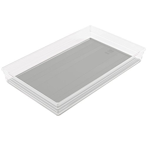 KIS Sortierbox Sistemo 39x24 cm in transparent-grau, Plastik, 39x24x5 cm von KIS