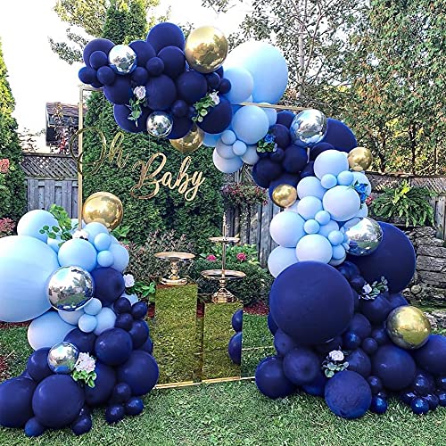 Luftballons Girlande Blau ballongirlande 116 Stück Luftballon Girlande Blau Gold Silber für Kinder Junge Männer Geburtstag Hochzeit Jubiläum Party Baby Shower Dekoration von KISPATTI