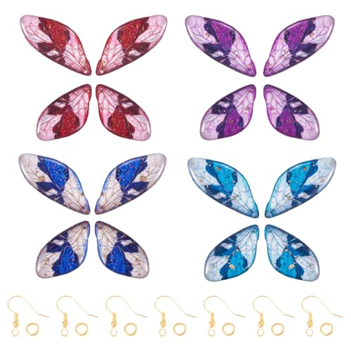 KISSITTY 16-teiliges Schmetterlings-Flügel-Charm-Ohrring-Bastelset, flache Rückseite, bunte Harz-Glitzer-Flügel, Verzierungen, Anhänger für Frauen, DIY-Ohrringe, Schmuckherstellung KISSITTY 16-teiliges Schmetterlings-Flügel-Charm-Ohrring-Bastelset, flache Rückseite, bunte Harz-Glitzer-Flügel, Verzierungen, Anhänger für Frauen, DIY-Ohrringe, Schmuckherstellung von KISSITTY