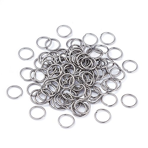 KISSITTY 2000 Stück 10 mm Edelstahl offene Biegeringe Verbinder 1 mm dick für Kettenpost Herstellung Schmuck von KISSITTY