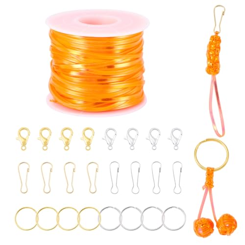 KISSITTY 27,34 Yards Orange Kunststoff Lanyard Schnur Schnürschnur Weben Seile mit Schlüsselanhänger Ringe Karabinerverschlüsse Karabinerhaken Federhaken für Armbänder Schlüsselanhänger DIY Handwerk KISSITTY 27,34 Yards Orange Kunststoff Lanyard Schnur Schnürschnur Weben Seile mit Schlüsselanhänger Ringe Karabinerverschlüsse Karabinerhaken Federhaken für Armbänder Schlüsselanhänger DIY Handwerk von KISSITTY