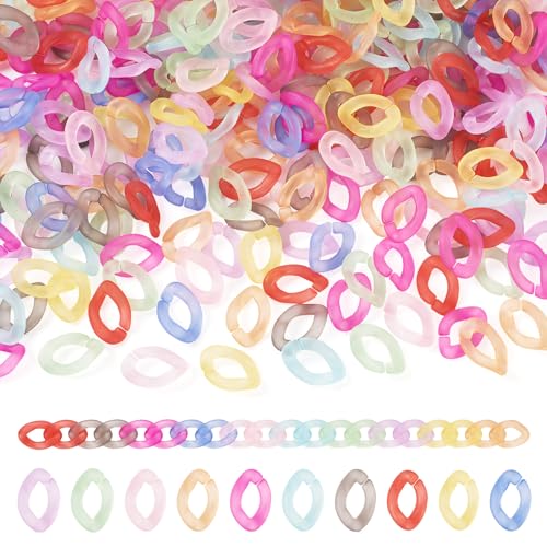 KISSITTY 400 Stück sortierte Verbindungsringe, mattiert, oval, Acrylring, Schnellverbindungsringe, offene Verbindungsringe für Damen, Kabelarmband, Jeans, Taschenkette, Schlüsselband, Handy, 16,5 x 11 KISSITTY 400 Stück sortierte Verbindungsringe, mattiert, oval, Acrylring, Schnellverbindungsringe, offene Verbindungsringe für Damen, Kabelarmband, Jeans, Taschenkette, Schlüsselband, Handy, 16,5 x 11 von KISSITTY