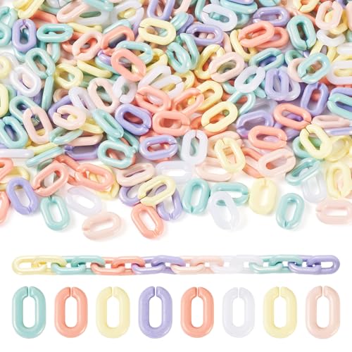 KISSITTY 400 Stück sortierte Verbindungsringe, sprühlackiert, oval, Acrylring, Schnellverbindungsringe, offene Verbindungsringe für Damen, DIY-Kabel, Armband, Jeans, Taschenkette, Schlüsselband, Hose KISSITTY 400 Stück sortierte Verbindungsringe, sprühlackiert, oval, Acrylring, Schnellverbindungsringe, offene Verbindungsringe für Damen, DIY-Kabel, Armband, Jeans, Taschenkette, Schlüsselband, Hose von KISSITTY