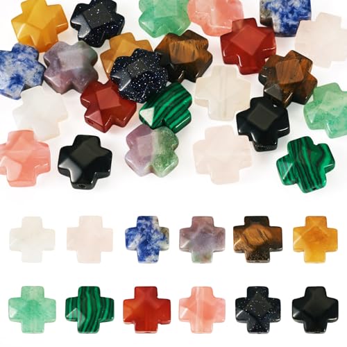 KISSITTY Bunte Kreuz-Perlen, große Perlen, Osterperlen, Kruzifix-Abstandhalter, lose Edelsteinperlen für Schmuckherstellung, Ostern, Eid, Mubarak, Ramadan, Armbänder, Halsketten, Basteldekoration, 24 KISSITTY Bunte Kreuz-Perlen, große Perlen, Osterperlen, Kruzifix-Abstandhalter, lose Edelsteinperlen für Schmuckherstellung, Ostern, Eid, Mubarak, Ramadan, Armbänder, Halsketten, Basteldekoration, 24 von KISSITTY