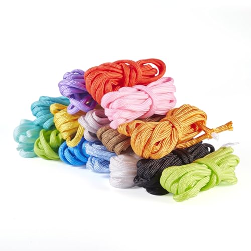 KISSITTY Geflochtene Polyesterschnur in 15 Farben, 4–5 mm, Stoffband, Elastan, Paracord-Seile für Armbänder, Makramee, chinesische Knoten, Schmuck, Handwerk, Vorhang-Raffhalter, einfarbig, 2,5 m KISSITTY Geflochtene Polyesterschnur in 15 Farben, 4–5 mm, Stoffband, Elastan, Paracord-Seile für Armbänder, Makramee, chinesische Knoten, Schmuck, Handwerk, Vorhang-Raffhalter, einfarbig, 2,5 m von KISSITTY