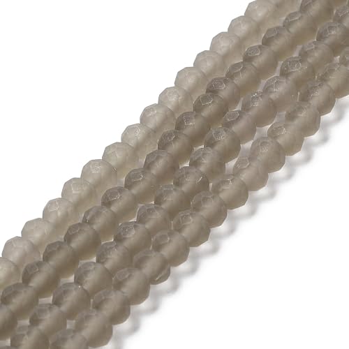 KISSITTY Glasperlen-Abstandshalter für Damen, matt, matt, lose Perlen für selbstgemachte Halsketten, Ohrringe, Freundschaftsarmbänder, Schmuckherstellung, 10 mm, 630 Stück von KISSITTY