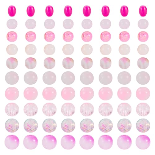 KISSITTY Glasperlen für Armbänder, ästhetisch, gebohrt, rund, lose Perlen, Abstandshalter für selbstgemachte Halsketten, Ohrringe, Schmuck, Basteln, Sonnenfänger, 100 Stück KISSITTY Glasperlen für Armbänder, ästhetisch, gebohrt, rund, lose Perlen, Abstandshalter für selbstgemachte Halsketten, Ohrringe, Schmuck, Basteln, Sonnenfänger, 100 Stück von KISSITTY