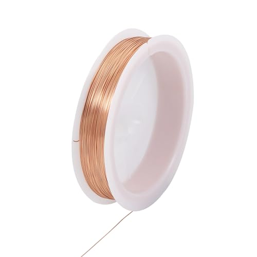 KISSITTY Kupferdraht zur Schmuckherstellung, 0,4 mm, 0,4 mm, 0,4 mm, anlaufgeschützt, polierte Oberfläche von KISSITTY