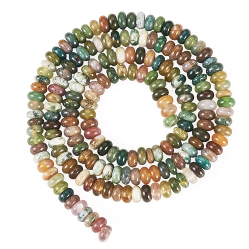 KISSITTY Natürliche Achat-Perlen, Stränge, 4,5 x 2,5 mm, indische Perlen, Achat, Heilstein, Halbedelstein, lose Perlen für Schmuckherstellung, Basteln, Halsketten, Armbänder, Ohrringe, Anhänger, 158 KISSITTY Natürliche Achat-Perlen, Stränge, 4,5 x 2,5 mm, indische Perlen, Achat, Heilstein, Halbedelstein, lose Perlen für Schmuckherstellung, Basteln, Halsketten, Armbänder, Ohrringe, Anhänger, 158 von KISSITTY