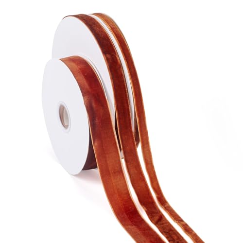 KISSITTY Samtband, 45,7 m, Rot, einseitig, verschiedene Größen, dekoratives Bastelband, Stoffbänder für Valentinstag, Blumensträuße, Girlanden, Hochzeit, Geschenkverpackung, Haare, Heimdekoration KISSITTY Samtband, 45,7 m, Rot, einseitig, verschiedene Größen, dekoratives Bastelband, Stoffbänder für Valentinstag, Blumensträuße, Girlanden, Hochzeit, Geschenkverpackung, Haare, Heimdekoration von KISSITTY