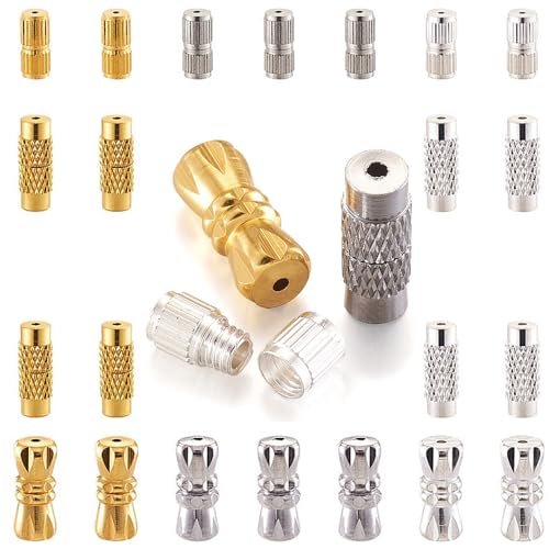 KISSITTY Schraubverschlüsse aus Messing, gemischte Farben, 90 Stück, für Halsketten, Armbänder, Schmuckherstellung KISSITTY Schraubverschlüsse aus Messing, gemischte Farben, 90 Stück, für Halsketten, Armbänder, Schmuckherstellung von KISSITTY