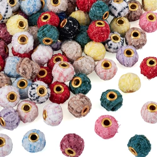 KISSITTY Stoffperlen, Legierung, Stoffperlen, rund, lose Abstandshalter, Perlen, Basteln, ästhetische Perlen für DIY, Charms, Armbänder, Anhänger, Halsketten, Armbänder, Ohrringe, Schmuckherstellung KISSITTY Stoffperlen, Legierung, Stoffperlen, rund, lose Abstandshalter, Perlen, Basteln, ästhetische Perlen für DIY, Charms, Armbänder, Anhänger, Halsketten, Armbänder, Ohrringe, Schmuckherstellung von KISSITTY