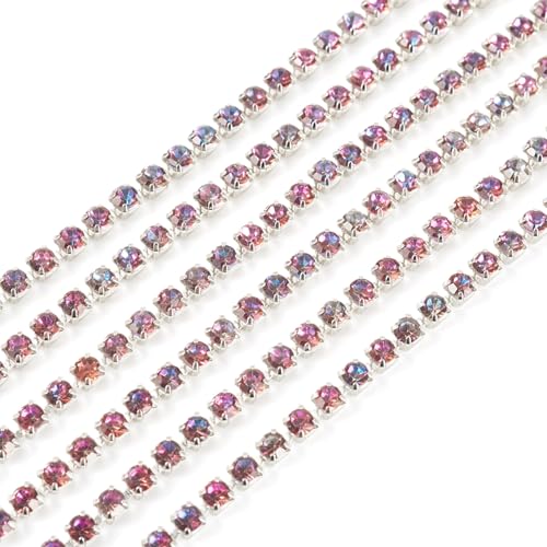 KISSITTY Strass-Ketten, 4,5 m, Farbverlauf, Altrosa, Kristallglas-Besatz, Tassenketten, Verzierungen für selbstgemachten Schmuck, Hochzeit, Party, Kleidung, Haardekoration, Basteln, Ornamente KISSITTY Strass-Ketten, 4,5 m, Farbverlauf, Altrosa, Kristallglas-Besatz, Tassenketten, Verzierungen für selbstgemachten Schmuck, Hochzeit, Party, Kleidung, Haardekoration, Basteln, Ornamente von KISSITTY