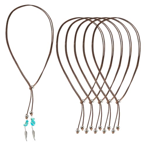 KISSITTY Verstellbare Halskettenschnur, 57 cm, Vintage-Stil, handgefertigt, für Anhänger, gewachste Polyester-Halsketten, Seil mit Edelstahlperlen, für Damen und Herren, zum Aufhängen, Braun, 5 Stück KISSITTY Verstellbare Halskettenschnur, 57 cm, Vintage-Stil, handgefertigt, für Anhänger, gewachste Polyester-Halsketten, Seil mit Edelstahlperlen, für Damen und Herren, zum Aufhängen, Braun, 5 Stück von KISSITTY