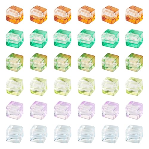 KISSITTY Würfelperlen, transparent, quadratisch, bunt, lose Abstandshalter, Perlen für Schmuckherstellung, Ohrringe, Armbänder, Halsketten, DIY, Sommer, Ozean, Basteln, 66 Stück KISSITTY Würfelperlen, transparent, quadratisch, bunt, lose Abstandshalter, Perlen für Schmuckherstellung, Ohrringe, Armbänder, Halsketten, DIY, Sommer, Ozean, Basteln, 66 Stück von KISSITTY