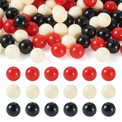 Runde Acrylperlen, 12 mm, lose Abstandshalter-Perlen für Ohrringe, Halsketten, Armbänder, Schmuckherstellung, Handwerk, 100 Stück von KISSITTY
