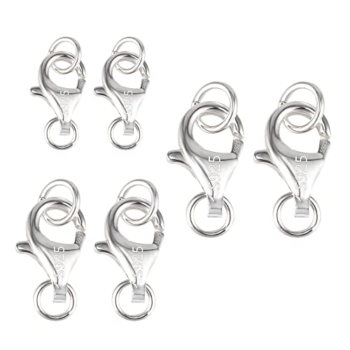 Silber 925 Armband Verschluss Kettenverschluss, 6 Stück Verschlüsse für Armbänder Ketten Verschlüsse Kettenverschlüsse zum Basteln Schmuckverschluss mit Geschlossenen Biegeringen Verbinden Silber 925 Armband Verschluss Kettenverschluss, 6 Stück Verschlüsse für Armbänder Ketten Verschlüsse Kettenverschlüsse zum Basteln Schmuckverschluss mit Geschlossenen Biegeringen Verbinden von KISSPAT