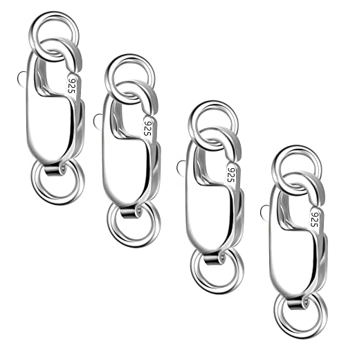 Silber 925 Armband Verschluss Kettenverschluss, 4 Stück Verschlüsse für Armbänder Ketten Verschlüsse Kettenverschlüsse zum Basteln Schmuckverschluss mit Geschlossenen Biegeringen Verbinden Silber 925 Armband Verschluss Kettenverschluss, 4 Stück Verschlüsse für Armbänder Ketten Verschlüsse Kettenverschlüsse zum Basteln Schmuckverschluss mit Geschlossenen Biegeringen Verbinden von KISSPAT