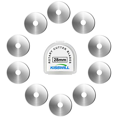 KISSWILL, RollschneiderKlingen, 45 mm, 10 Stück, passend für Fiskars, Olfa, Martelli, Dremel, Truecut, DAFA Rollschneider für Quilten, Scrapbooking, Nähen, Kunst und Handwerk, scharf und langlebig KISSWILL, RollschneiderKlingen, 45 mm, 10 Stück, passend für Fiskars, Olfa, Martelli, Dremel, Truecut, DAFA Rollschneider für Quilten, Scrapbooking, Nähen, Kunst und Handwerk, scharf und langlebig von KISSWILL