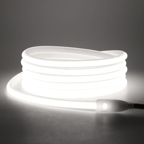 KISUFU 230V COB LED Streifen, 288leds/m Wasserdicht IP65 AC 220V Flexible 50cm Schneidbar LED Band Neon Strip Light für DIY Innenbeleuchtung, Zimmer und Außen Dekoration. von KISUFU