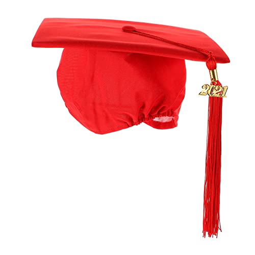 KITANDOVE 1 Stk Abiturmütze Doktor-abschlusskappe Abschlusskappe Für Erwachsene Aussagekräftige Abschlusskappe Stylisches Abschlusshüte Kind Erwachsener Rot Requisiten Gewebte von KITANDOVE