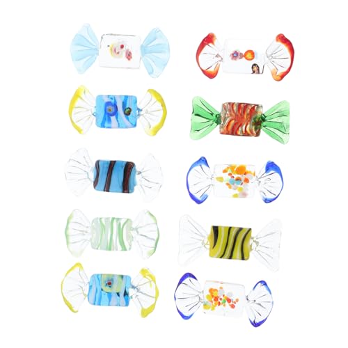 KITANDOVE Einzigartige Handgefertigte Bonbongläser 10 Stück Künstliche Bonbonornamente Aus Glas Für Die Inneneinrichtung KITANDOVE Einzigartige Handgefertigte Bonbongläser 10 Stück Künstliche Bonbonornamente Aus Glas Für Die Inneneinrichtung von KITANDOVE