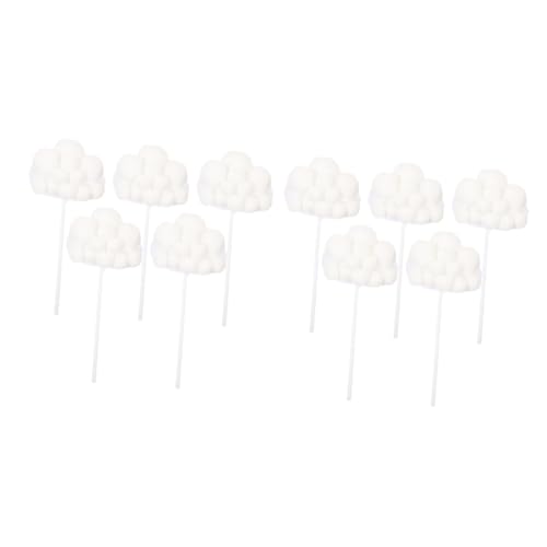 KITANDOVE Cupcake-Topper für Geburtstagsparty 10 Stück Wolken-Kuchen-Ornamente herrlich gefärbt für Desserts KITANDOVE Cupcake-Topper für Geburtstagsparty 10 Stück Wolken-Kuchen-Ornamente herrlich gefärbt für Desserts von KITANDOVE