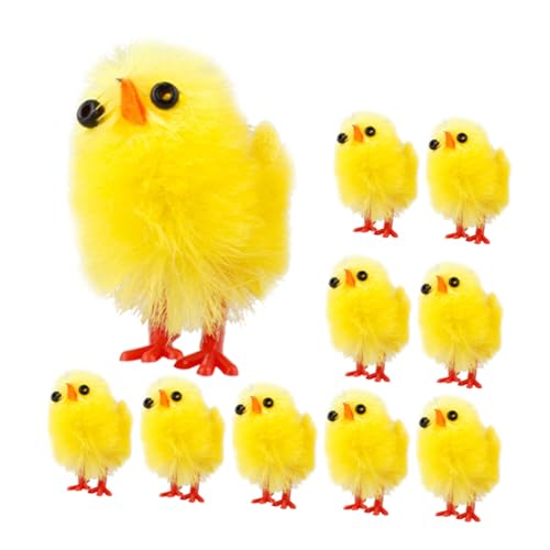 KITANDOVE 10st Osterküken Plüschtiere Beflockung Küken Ostern-küken-dekorationen Fuzzy Küken Ostern Osterdeko Ostern Huhn Stofftier Kükenbeflockungsspielzeug Falsche Küken Yellow Plastik KITANDOVE 10st Osterküken Plüschtiere Beflockung Küken Ostern-küken-dekorationen Fuzzy Küken Ostern Osterdeko Ostern Huhn Stofftier Kükenbeflockungsspielzeug Falsche Küken Yellow Plastik von KITANDOVE