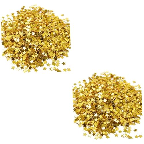 KITANDOVE 2 Sets Tischkonfetti-sterne 6 Mm Goldglitter Hochzeits- Und Partydekoration 30 G Packung Metallfolie Bastelbedarf 6000 Stück * 2 von KITANDOVE