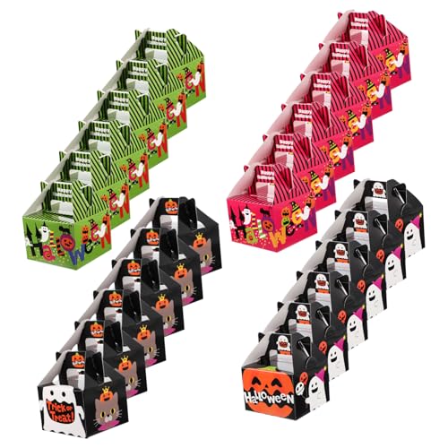 KITANDOVE 24 Teilige Geschenkboxen, Geschenkverpackungsboxen, Halloween Süßigkeitenboxen, Tragbare Keksboxen, Keksboxen, Halloween Partyzubehör, Lustige Süßigkeitenhalter, KITANDOVE 24 Teilige Geschenkboxen, Geschenkverpackungsboxen, Halloween Süßigkeitenboxen, Tragbare Keksboxen, Keksboxen, Halloween Partyzubehör, Lustige Süßigkeitenhalter, von KITANDOVE