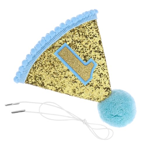 KITANDOVE 2 Stück Mütze Zum Ersten Geburtstag Mit Glitzer Für Baby Mädchen Jungen Und Mädchen Partyhut Verstellbares Gummiband KITANDOVE 2 Stück Mütze Zum Ersten Geburtstag Mit Glitzer Für Baby Mädchen Jungen Und Mädchen Partyhut Verstellbares Gummiband von KITANDOVE