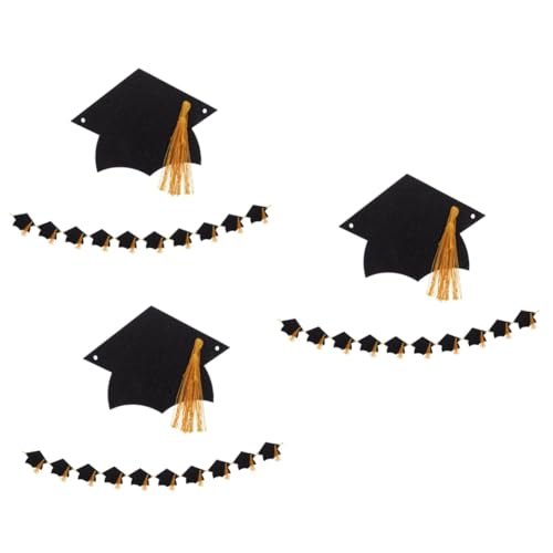 KITANDOVE 3st Doktorhut Ziehen Banner Für Abschlusshüte Grad Party Girlande Dekorationen Für Abschlusskappen Abschlusshut-banner Graduierungskappengirlande Grad-cap-banner Papier Black KITANDOVE 3st Doktorhut Ziehen Banner Für Abschlusshüte Grad Party Girlande Dekorationen Für Abschlusskappen Abschlusshut-banner Graduierungskappengirlande Grad-cap-banner Papier Black von KITANDOVE