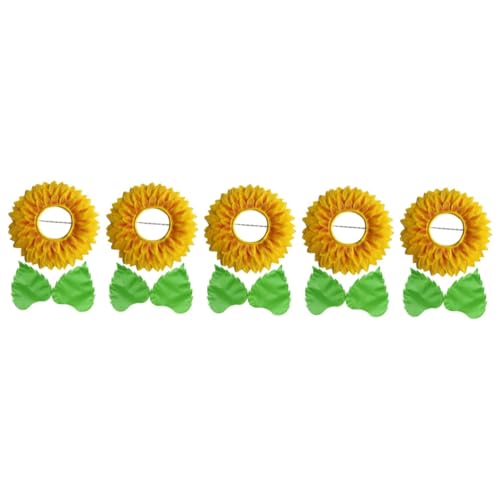 KITANDOVE 5 Sets Blumen-Kopfbedeckungen Kopfschmuck Sonnenblumen-Party-Dekorationen Stilvolles Kopfbedeckungs-Set Für Jungen Und Mädchen Erwachsene Lustig Kreativ von KITANDOVE