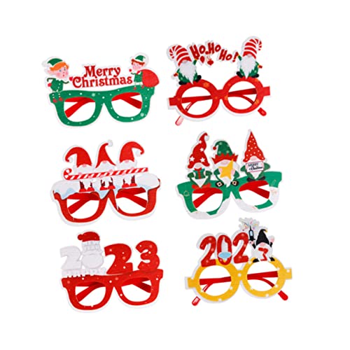 KITANDOVE 6-teilige Weihnachts-brillengestelle Dekorative Foto-requisiten Brillenhalter Heimdekoration KITANDOVE 6-teilige Weihnachts-brillengestelle Dekorative Foto-requisiten Brillenhalter Heimdekoration von KITANDOVE