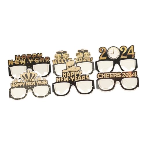KITANDOVE 6St neuartige Neujahrsbrille blaues Licht aufleuchten quadratische Sonnenbrille vierte Weihnachtsbrille fckng New Year New Years reluval Party-Fotobrille neues Jahr zubehör Papier KITANDOVE 6St neuartige Neujahrsbrille blaues Licht aufleuchten quadratische Sonnenbrille vierte Weihnachtsbrille fckng New Year New Years reluval Party-Fotobrille neues Jahr zubehör Papier von KITANDOVE