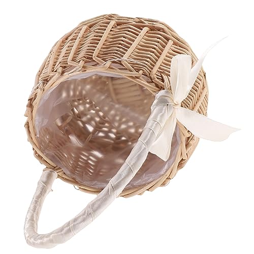KITANDOVE Geflochtener Aufbewahrungskorb Blumenkorb aus Rattan Aufbewahrungskorb für Süßigkeiten geflochtener Blumenkorb Frucht gewebter Halter Outdoor-Handkorb Blumenkörbe Weide KITANDOVE Geflochtener Aufbewahrungskorb Blumenkorb aus Rattan Aufbewahrungskorb für Süßigkeiten geflochtener Blumenkorb Frucht gewebter Halter Outdoor-Handkorb Blumenkörbe Weide von KITANDOVE