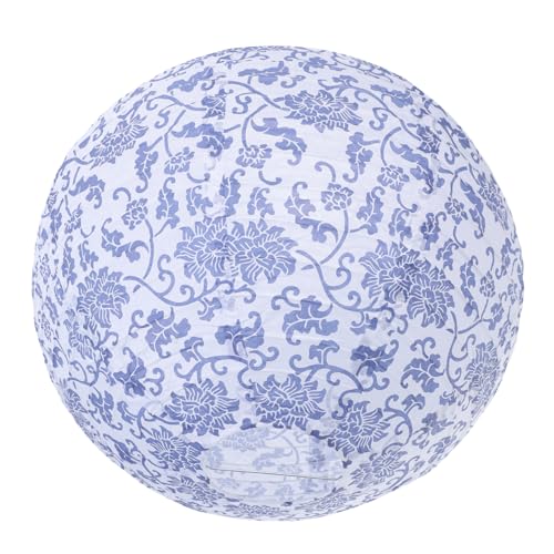 KITANDOVE Laterne Asiatisch Runde Papierlampe Japanisch Faltbare Festliche Lampe Lichterketten Aus Papier Lampenschirm Aus Papier Chinesisches Lampenschirmdekor Aus Papier Eisen Blue KITANDOVE Laterne Asiatisch Runde Papierlampe Japanisch Faltbare Festliche Lampe Lichterketten Aus Papier Lampenschirm Aus Papier Chinesisches Lampenschirmdekor Aus Papier Eisen Blue von KITANDOVE