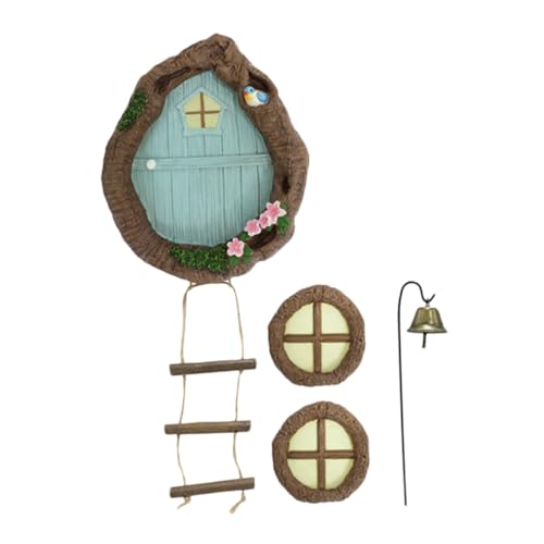 KITANDOVE Dekorationen - Mini-feentür Und -Fenster - Gartendekor Für Draußen - Harzmaterial Nachtleuchten KITANDOVE Dekorationen - Mini-feentür Und -Fenster - Gartendekor Für Draußen - Harzmaterial Nachtleuchten von KITANDOVE