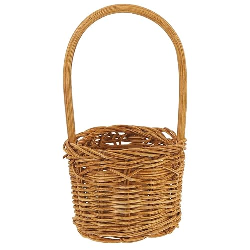 KITANDOVE Mini Rattan Aufbewahrungskorb Rund Tragbarer Weidenkorb Für Blumen Und Deko Für Hochzeiten Geburtstagsfeiern Und Picknicks Handgefertigter Bastkorb Mit Griffen KITANDOVE Mini Rattan Aufbewahrungskorb Rund Tragbarer Weidenkorb Für Blumen Und Deko Für Hochzeiten Geburtstagsfeiern Und Picknicks Handgefertigter Bastkorb Mit Griffen von KITANDOVE