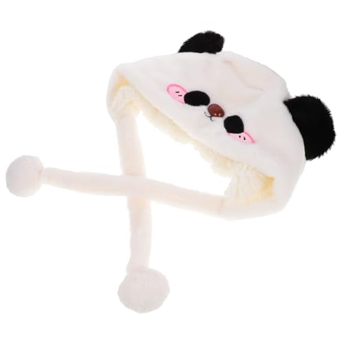 KITANDOVE Plüschmütze Panda-förmiger Hut Tiermütze halloween kostüm halloween costume hats lustiger Hut festliche Kopfbedeckung Herbst und Winter Partyhut Wintermütze Lei Feng-Kappe Fräulein von KITANDOVE